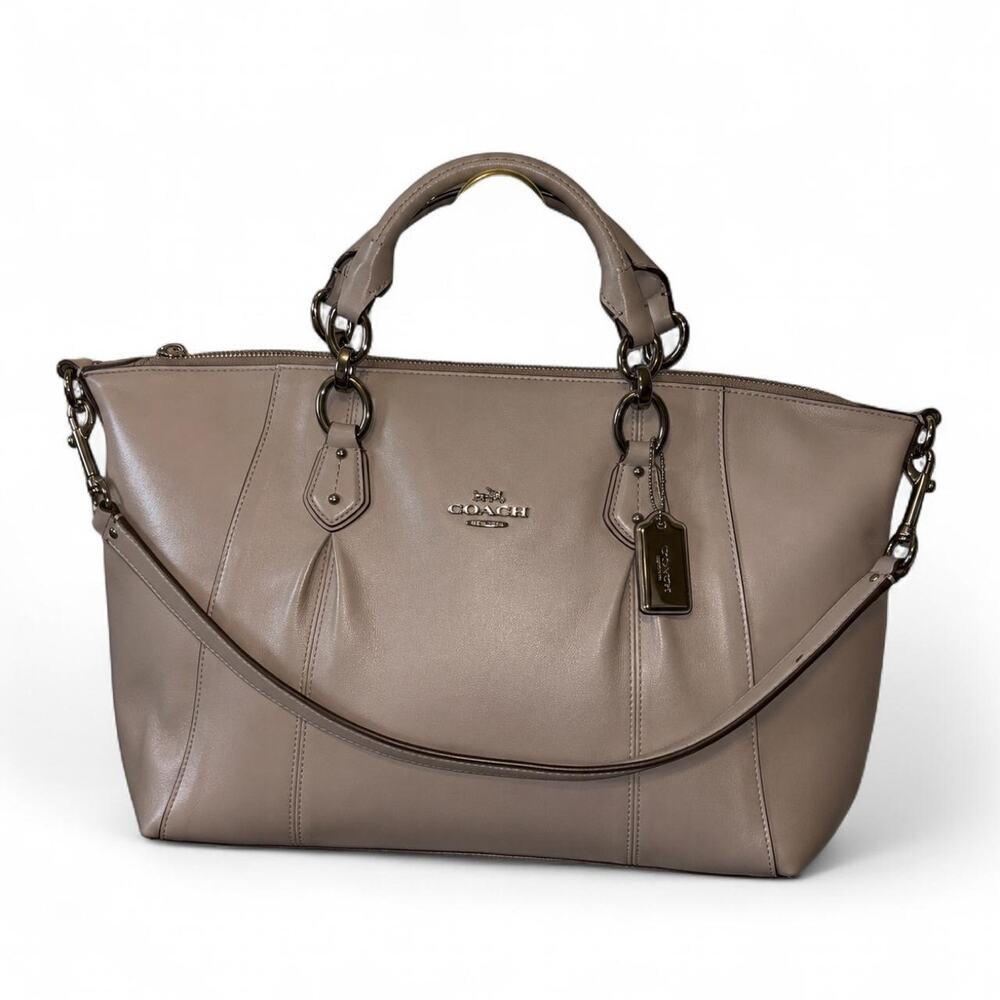 Coach Colette Leather Satchel light taupe excellent condition